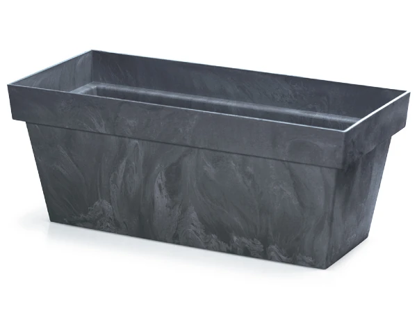 doniczka prostokatna kolor antracytowy 39 cm prosperplast cube case beton effect