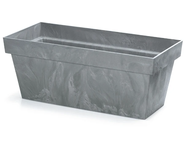 prosperplast cube case beton effect doniczka prostokatna szara 39 cm
