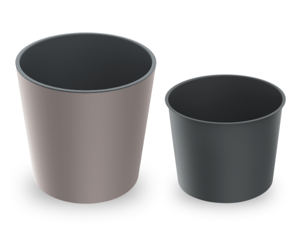 okragla doniczka 30cm mocca prosperplast urbi round - prezentacja wkladu