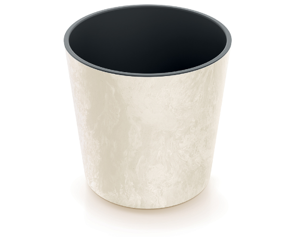 donica okragla 30cm kremowa prosperplast urbi round beton effect