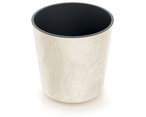 donica okragla 25-cm kremowa prosperplast urbi round beton effect