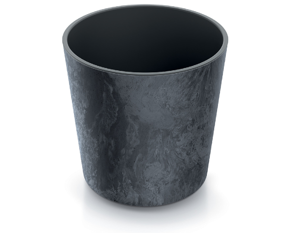 doniczka okragla 25 cm antracyt prosperplast urbi round beton effect