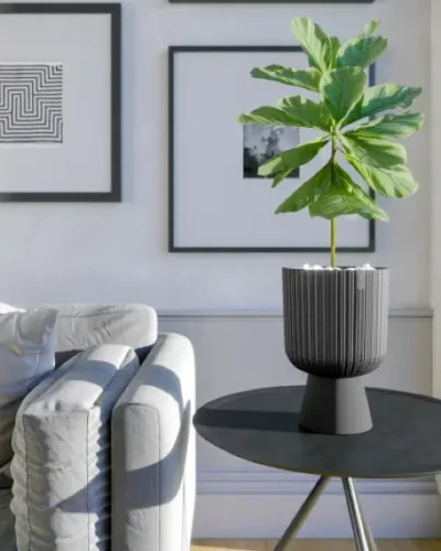 doniczka okragla form plastic keli mika prezentacja w domu