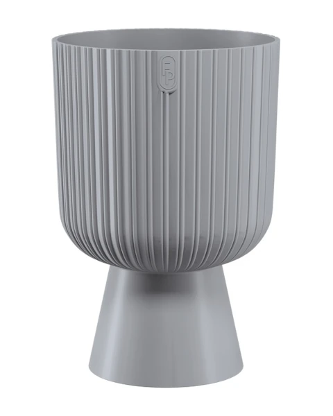 doniczka okragla 18 cm szara form plastic keli mika petit