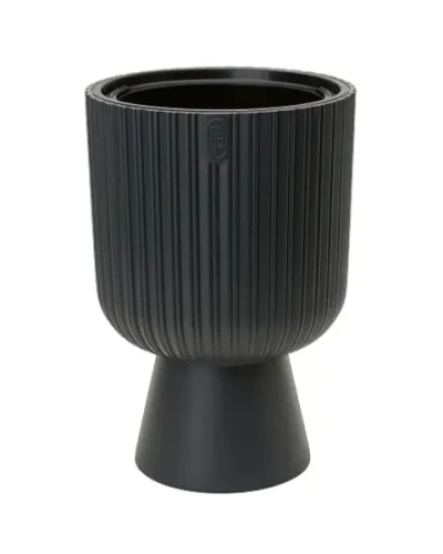 doniczka okragla 29 cm antracyt form plastic keli mika