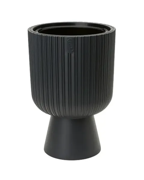 doniczka okragla 29 cm antracyt form plastic keli mika