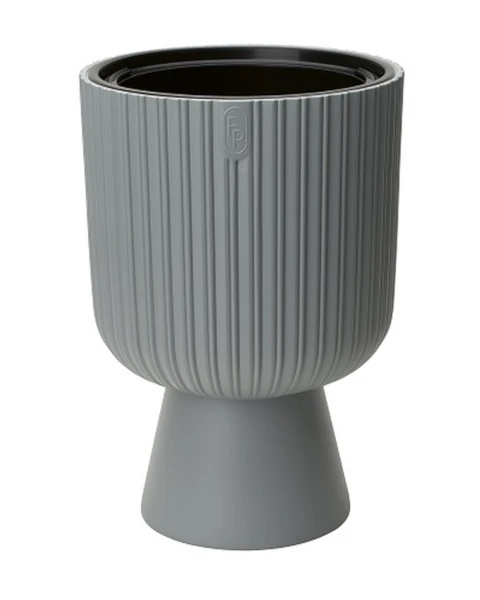 donica okragla 39 cm szara form plastic keli mika