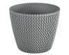 doniczka ozdobna prosperplast splofy 12,8 cm szara