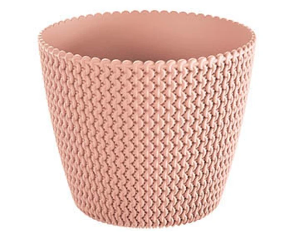 doniczka ozdobna prosperplast splofy 12,8 cm rozowa