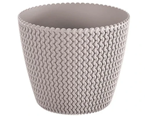 doniczka ozdobna prosperplast splofy 12,8 cm bezowa