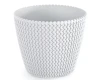 doniczka ozdobna prosperplast splofy 12,8 cm biala