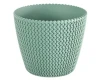doniczka ozdobna prosperplast splofy 17,8 cm zielona