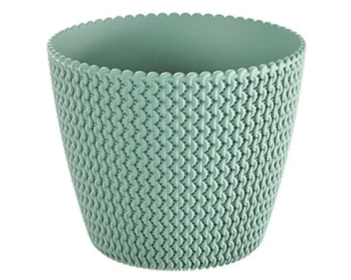 doniczka ozdobna prosperplast splofy 17,8 cm zielona