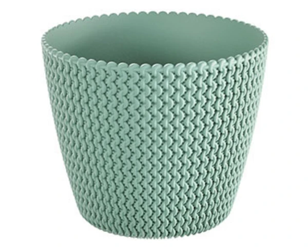 doniczka ozdobna prosperplast splofy 17,8 cm zielona