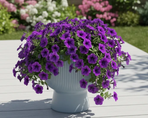 donica-wysoka-milly-41l-szara-prosperplast-aranzacja-z-surfiniami