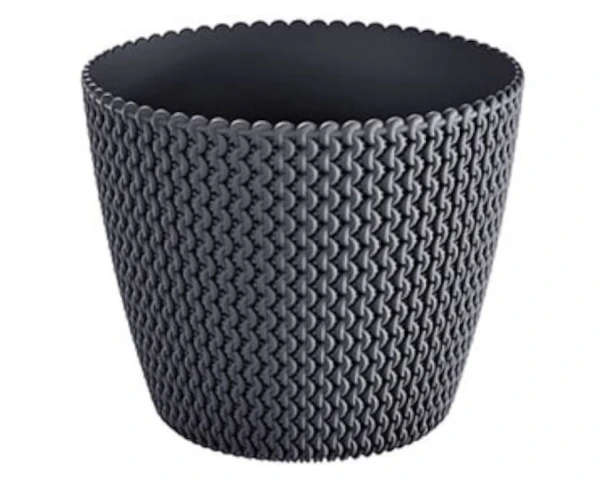 doniczka ozdobna prosperplast splofy 18,7 cm antracyt
