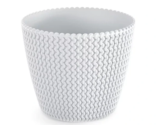 doniczka ozdobna prosperplast splofy 18,7 cm biala