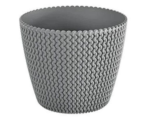 doniczka ozdobna prosperplast splofy 21,8 cm szara