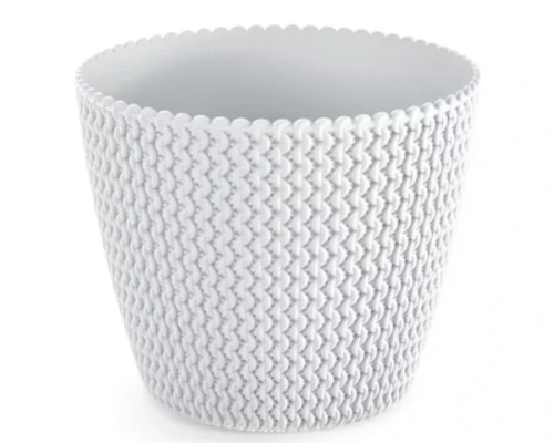 doniczka ozdobna prosperplast splofy 29,5 cm biala