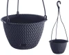 doniczka wiszaca 27 cm antracyt prosperplast splofy round