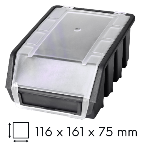 Kuweta magazynowa mała czarna Ergobox Plus