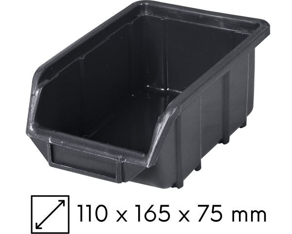 Kuweta warsztatowa mała czarna Ecobox