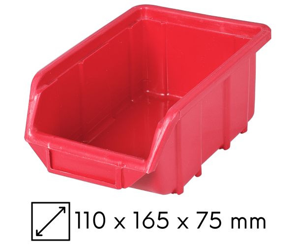 Kuweta warsztatowa mała czerwona Ecobox