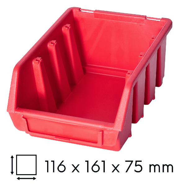 Kuweta warsztatowa mała czerwona Ergobox