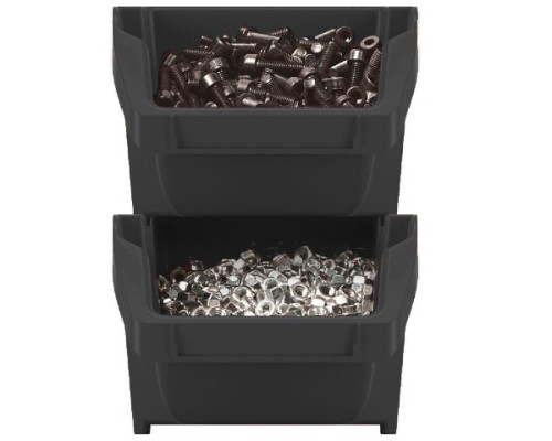 Piętrowanie kuwet warsztatowych pozwala na oszczędność miejsca na półkach lub stole warsztatowym