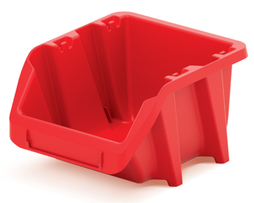 Pojemna kuweta warsztatowa czerwona 144x118x84 mm Bineer Short