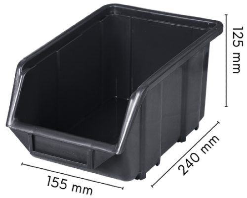Kuweta warsztatowa średnia czarna Ecobox