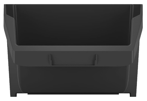 Duży pojemnik magazynowy posiada miejsce na etykietę z przodu