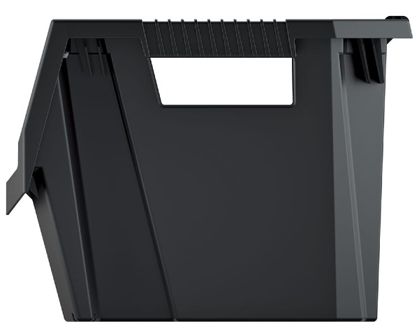 Widok z boku na otwieraną kuwetę