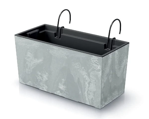 doniczka balkonowa prosperplast urbi case 40 cm szara