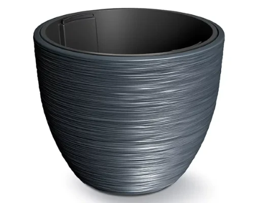 donica okragla 53l z wkladem 31l antracyt furu barrel prosperplast