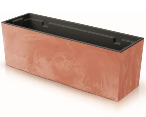 donica prostokatna z wkladem prosperplast urbi case 77 cm terakota z efektem betonu