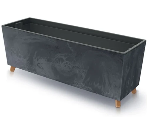 doniczka podluzna na nozkach antracyt 77 cm prosperplast urbi case