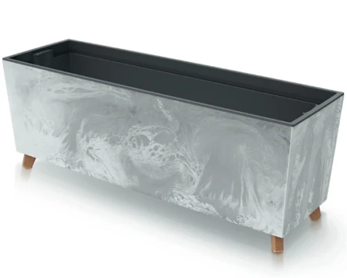 doniczka podluzna na nozkach szara 77 cm prosperplast urbi case