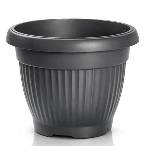Donica Terra Prosperplast 50 cm (38L) w kolorze antracytowym zaprezentowana na białym tle