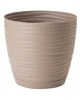 doniczka okragla z podstawka bezowa form plastic sahara round 10 cm