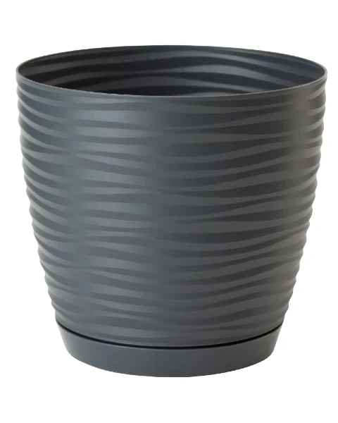 doniczka-z-podstawka-okragla-1-litr-grafitowa-form-plastic-sahara-round