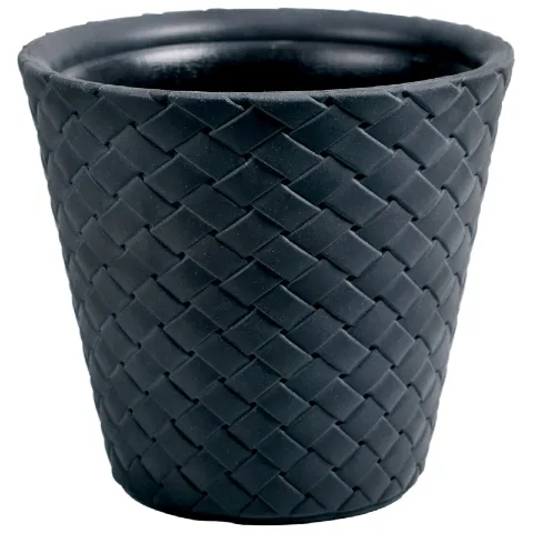 Antracytowa donica ogrodowa Matuba 30cm w kolorze antracytowym