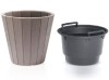 Brązowa doniczka na zewnątrz 28 cm + wkład mrozoodporna Woode