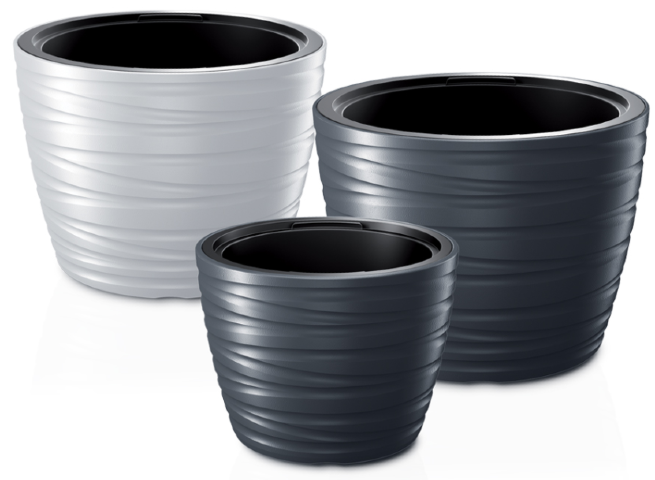 Donica mrozoodporna 22L z wkładem 18L szara Maze - 3