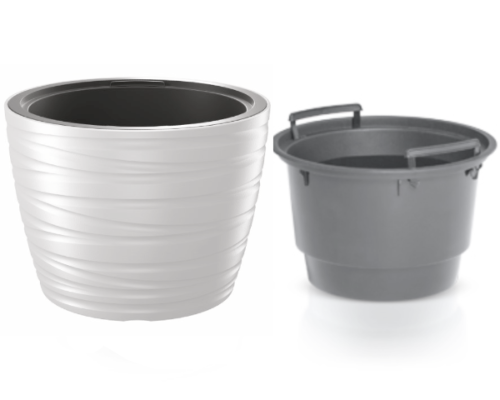 Donica mrozoodporna 48L z wkładem 40L biała Maze - 2