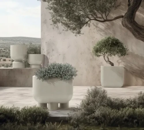 donice dekoracyjne Molta marki Ethick - aranżacja