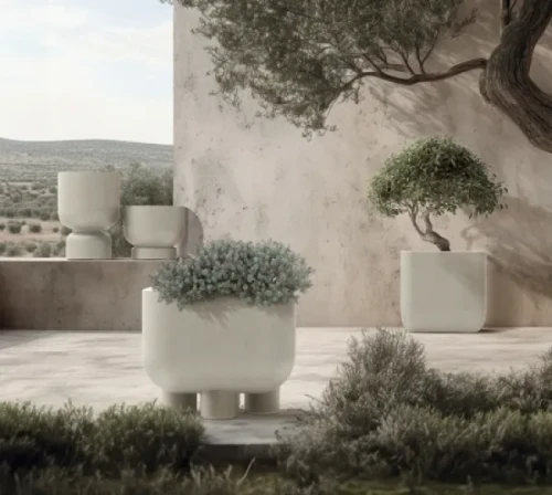 donice dekoracyjne Molta marki Ethick - aranżacja