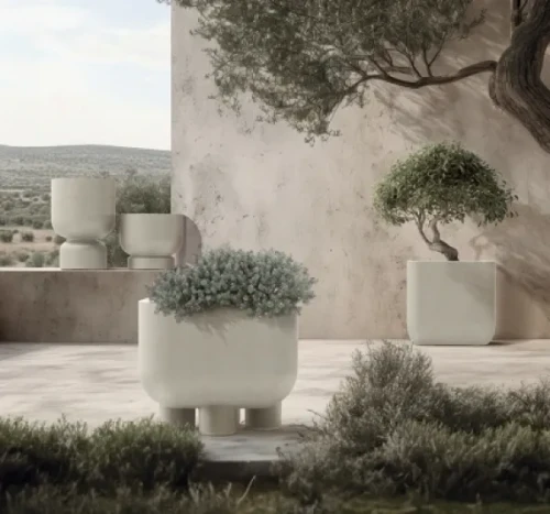 donice dekoracyjne Molta marki Ethick - aranżacja