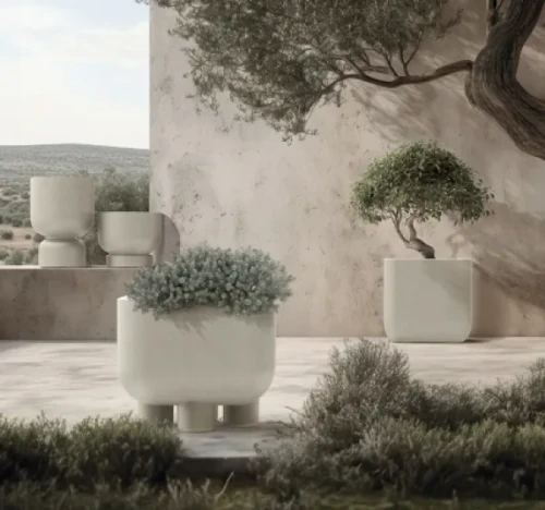 donice dekoracyjne Molta marki Ethick - aranżacja