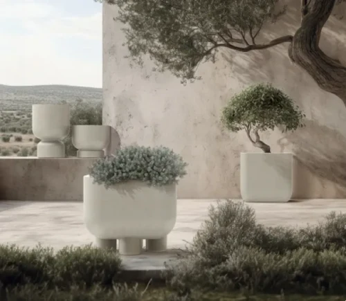 donice dekoracyjne Molta marki Ethick - aranżacja